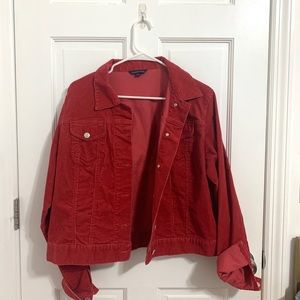 Lands end red corduroy jacket